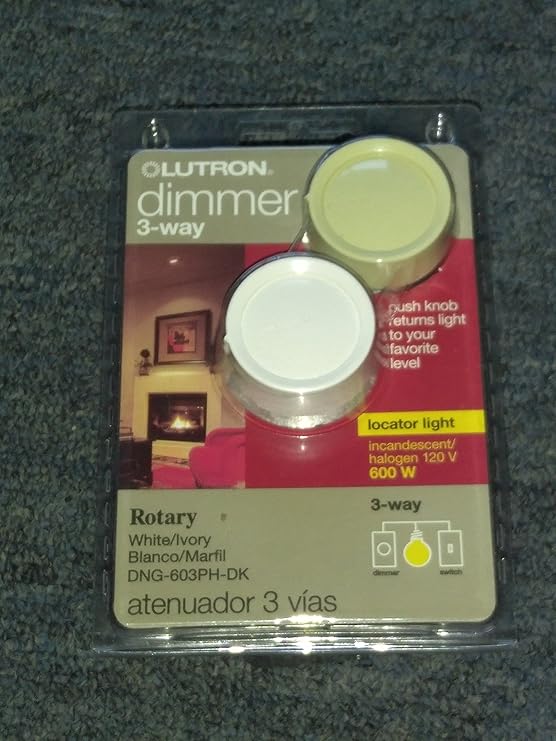 LUTRON ELECTRONICS INC Dim 'n Glo 600 W, 3-Wege-Schalter, Weiß