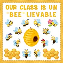 thumbnail image 2 of 84pcs Spring Bulletin Board Decorations, What Can I Bee Sunflower Honeycomb Paper Cutouts Summer Classroom Flower Cut Outs Decor For School Office Home Wall Door 2 of 13