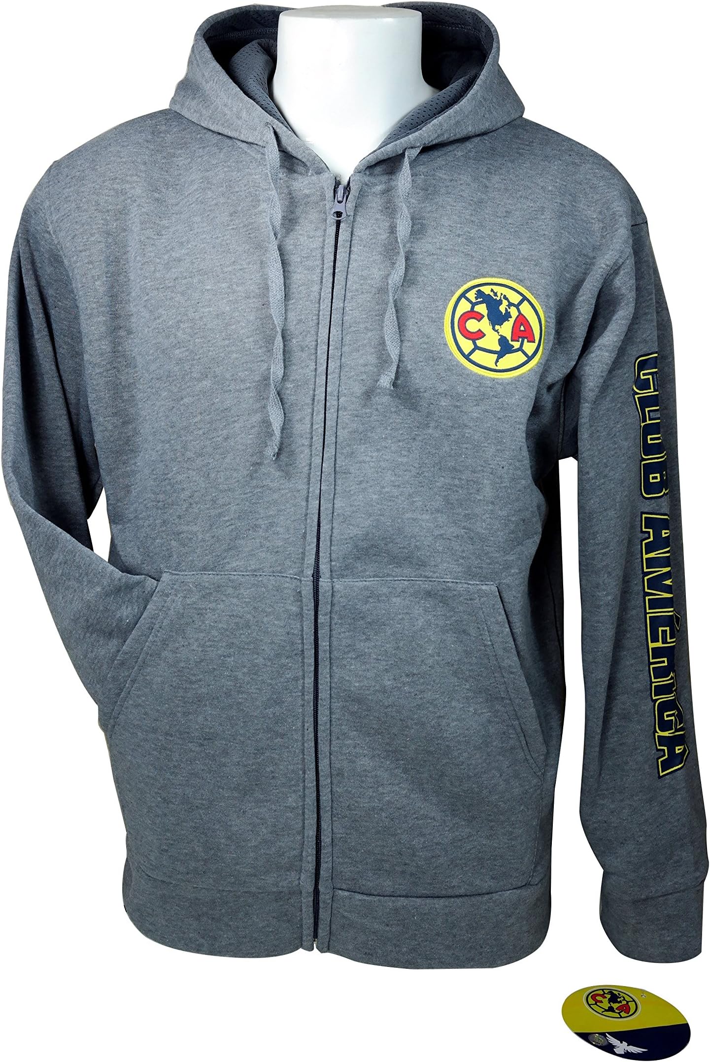 Icon Sports Men Club America Zipper Front Fleece Jacket Sweatshirt Officially Licensed Soccer Hoodie 013