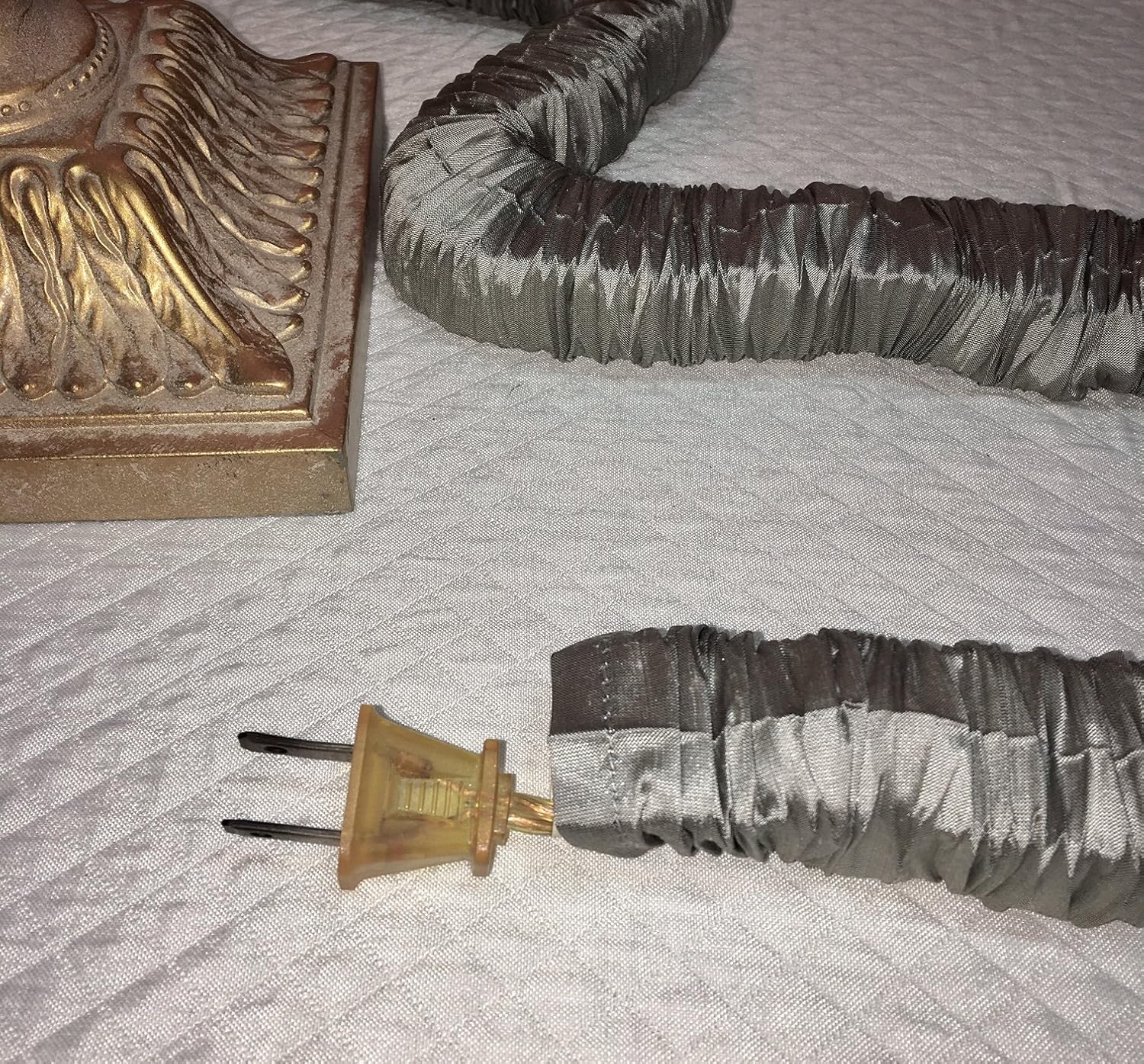 100 Pure Silk Lamp Cord Cover Platinum Silk 9 Long Covers