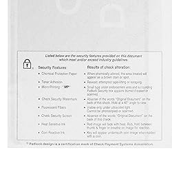 500 Blank Check Stock - Designed for Secure