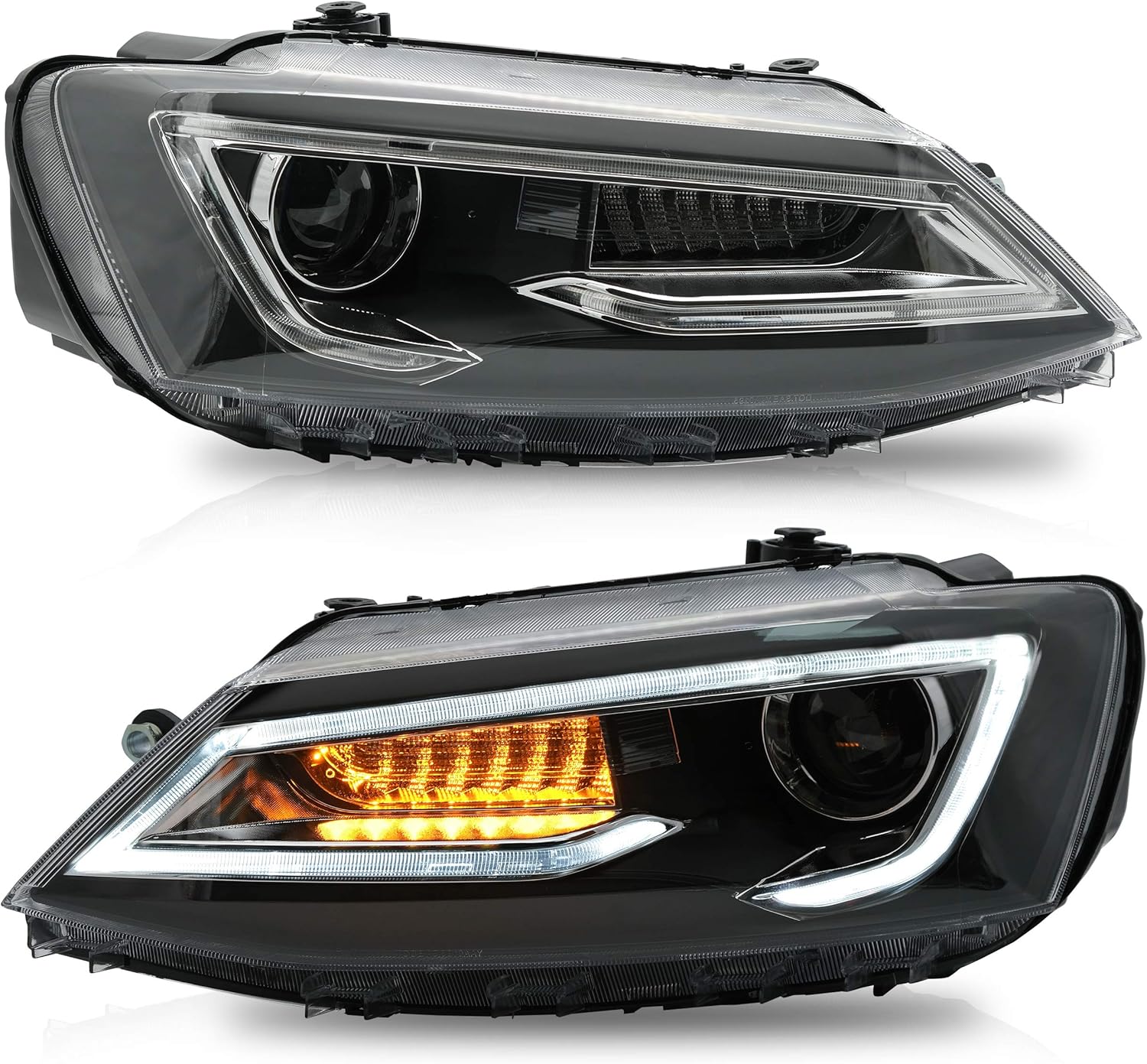 VLAND Headlight Assembly Fit for Volkswagen JETTA 2011 2012 2013 2014