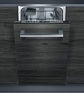 Siemens SR61IX05KE iQ100 Vollintegrierter Geschirrspüler/A+ / 222 kWh/Jahr / 2660 L/Jahr/WLAN-Fähig über Home Connect/varioSpeed/infoLight Betriebsanzeige, Schwarz