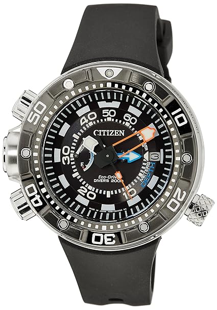 Citizen Herren-Armbanduhr XL Promaster Marine - Eco-Drive Aqualand Analog Quarz Kautschuk BN2024-05E