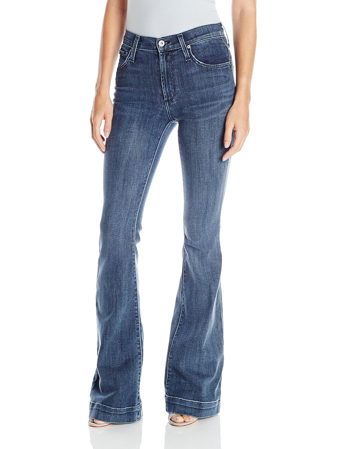 James Jeans Women's Shaybel Trouser Hem Jean in NYC Blue new