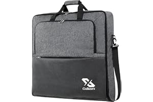 Golkcurx Garment Bags for Travel, Large Suit bags for Men Women Travel with Shoulder Strap, Foldable Carry On Garment Bag Gifts for Business Trip - 2 in 1 Hanging Suit Travel bags (Light Grey)