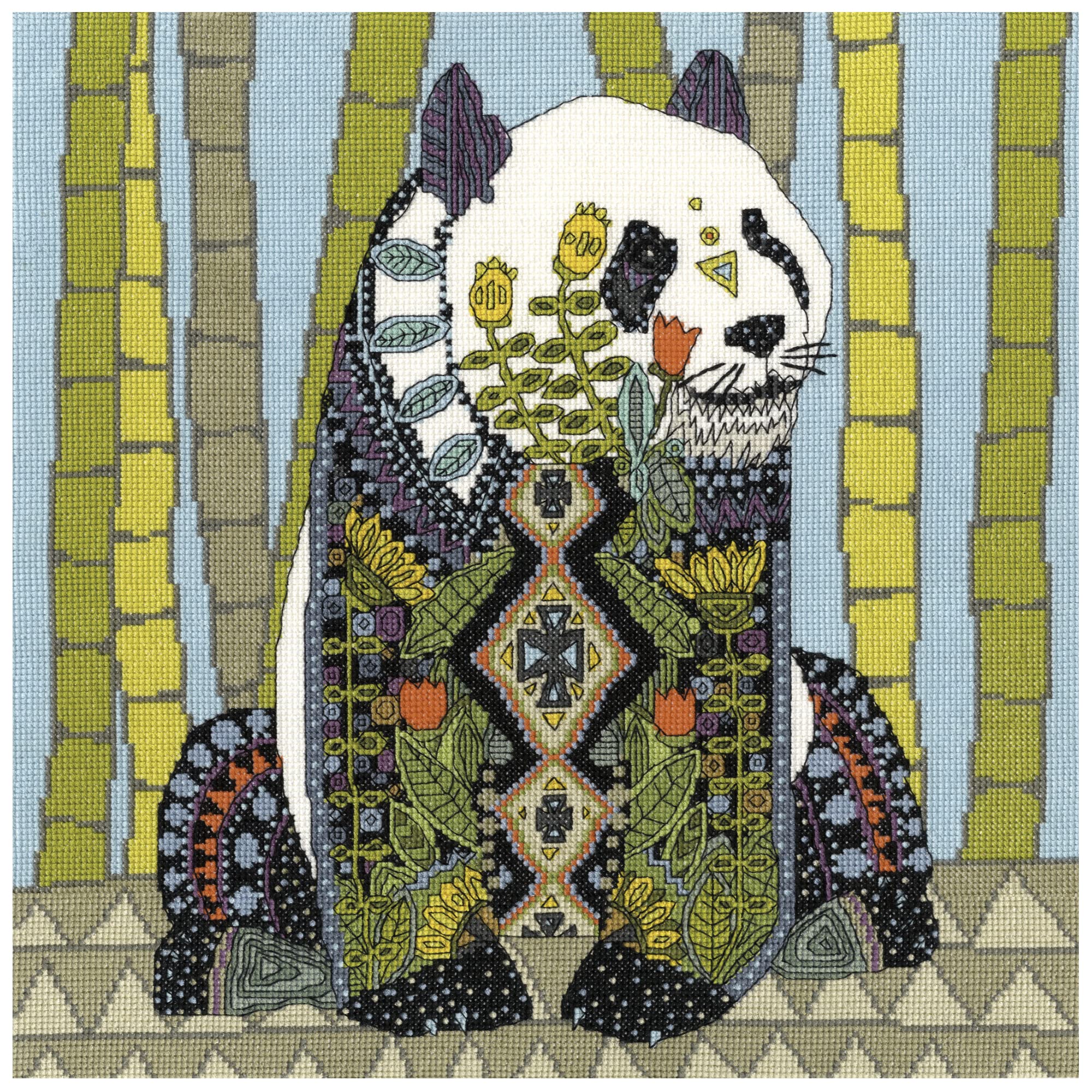 Bothy Threads Cross Stitch Kit - Jewelled Panda