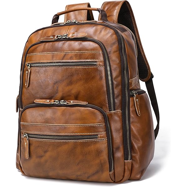 Amazon.com: Handmade Full-Grain Leather Backpack for Men & Women