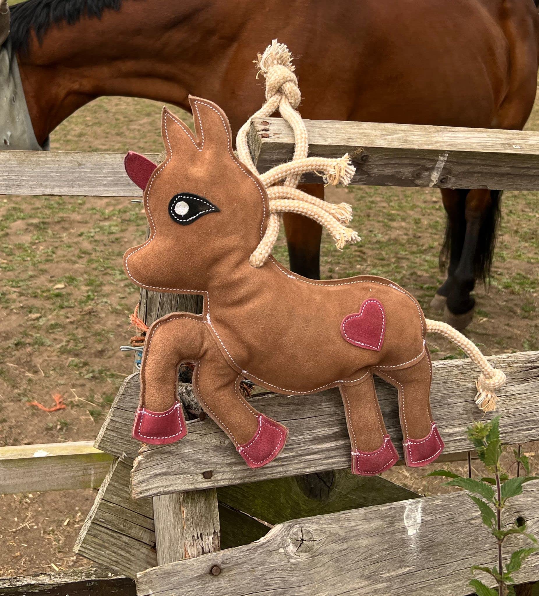 Equipride Horse Relax Toy Made on Leather for Stable Outdoor Unicorn