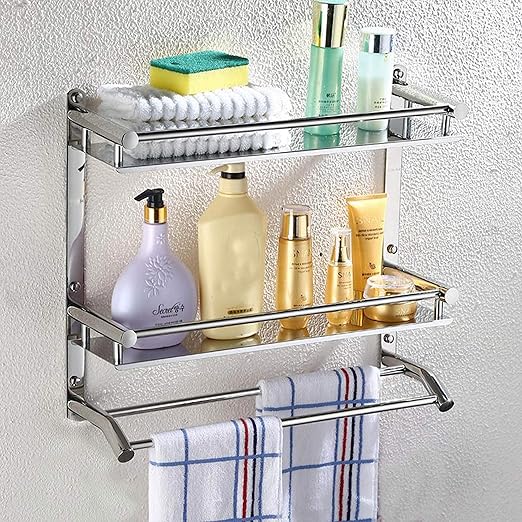 Chromco Stainless Steel High Grade 3 Layer Bathroom Shelves/Kitchen Shelf/Bathroom Shelf and