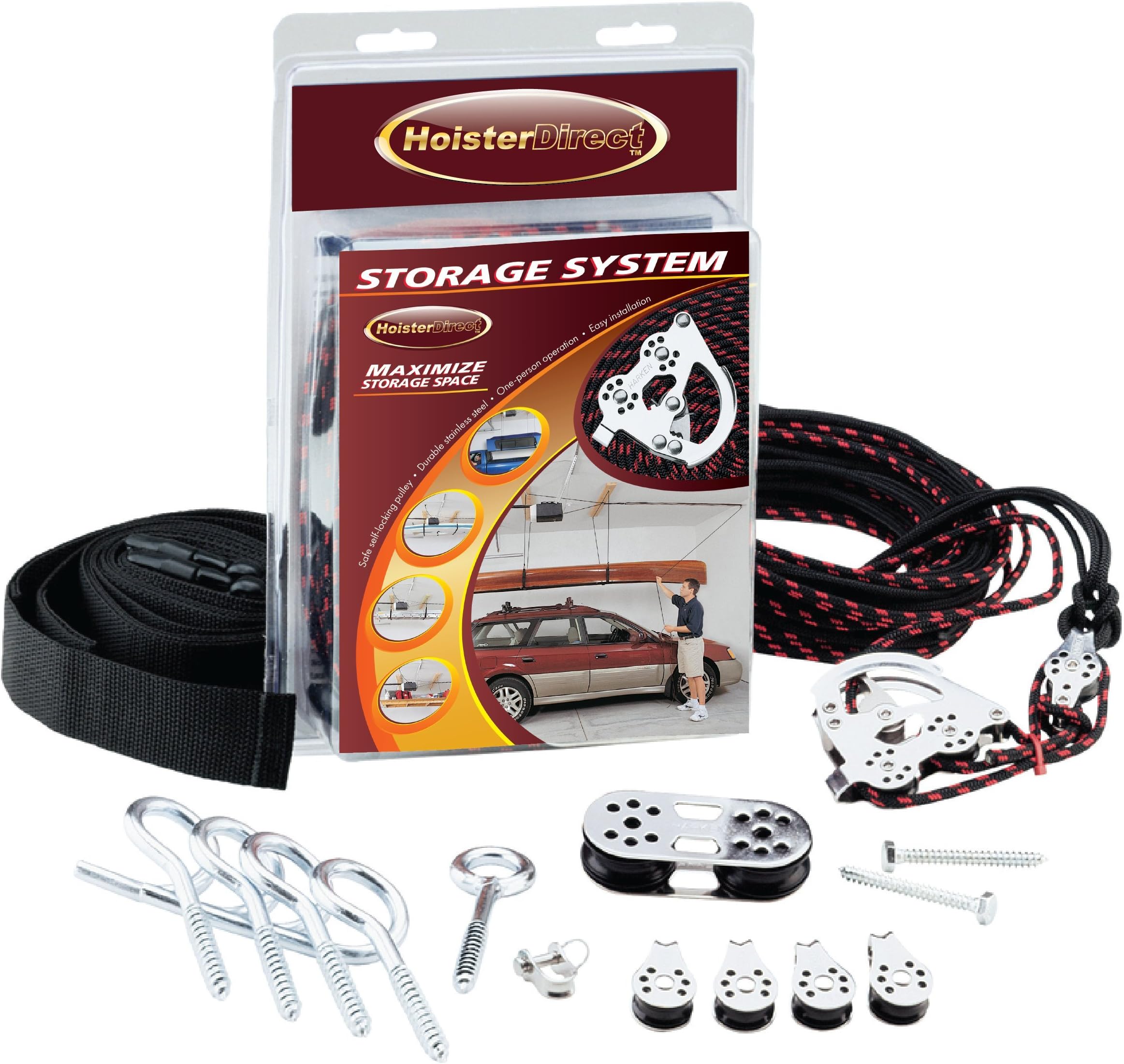 Hoister Direct 7806.12 - Overhead Storage Hoist for Jeep Top removal, Truck Caps, Bikes, SUP, Dinghies, Canoes, Kayaks, Surfboards and more. Mount in your Garage, Shop, anywhere with a ceiling.