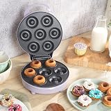 Giles & Posner Mini Doughnut Maker 7 Donuts Non-Stick 1000W Purple view 3