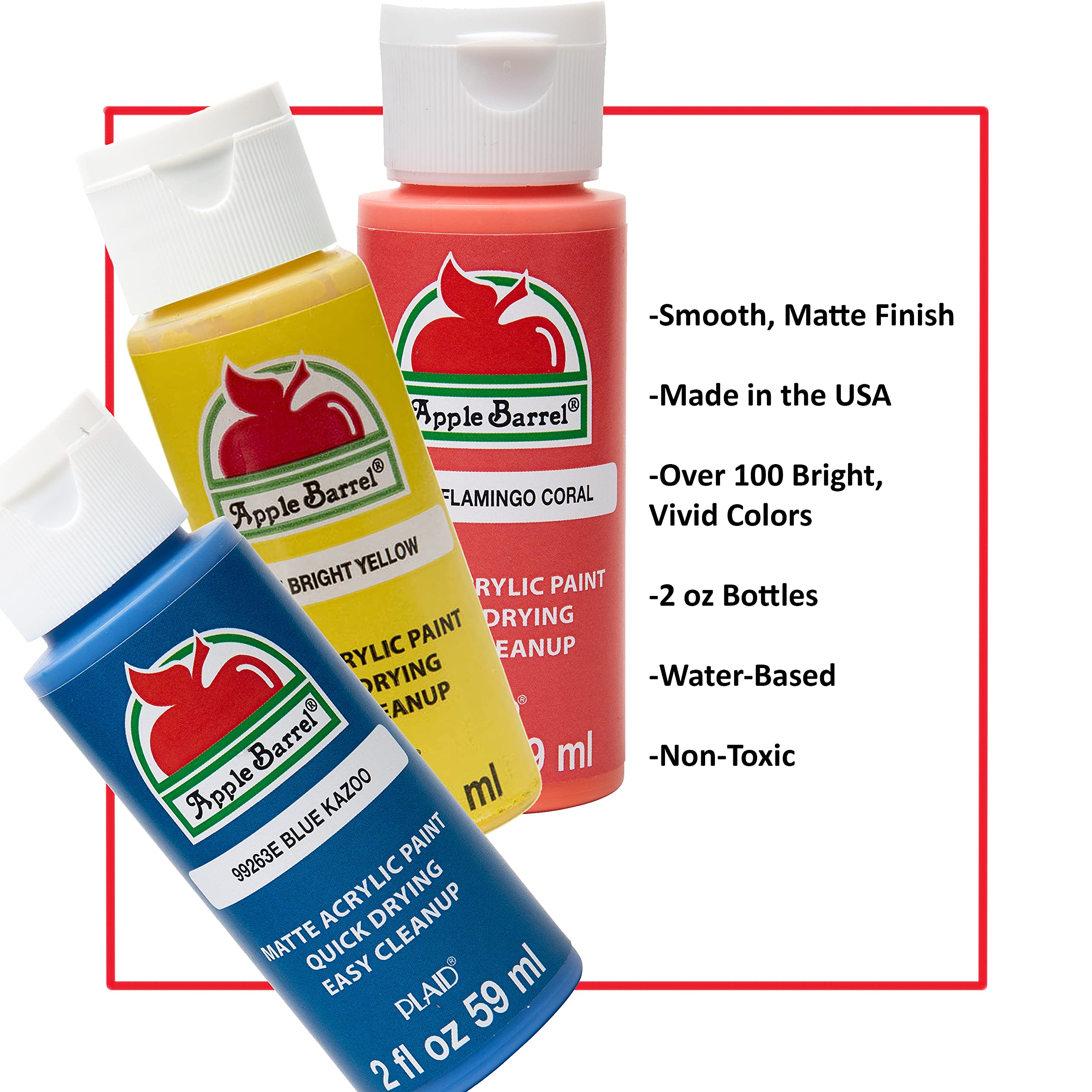Apple Barrel Acrylic Paint, Pumpkin Orange (Pack of 3) 2 oz, 20588EA- (Pack of 3)