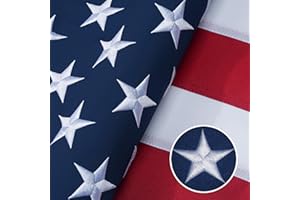 GYAOZII American Flag 3x5 Ft Indestructible Outdoor, Long Lasting, Heavy Duty, TearProof Polyester, Fade Resistant, High Wind US Outside Flags with Embroidered Stars, Sewn Stripes, Brass Grommets