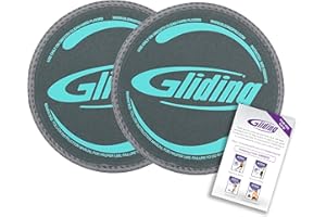 Gliding Discs for Hardwood Floors, Grey, 1 Pair, Authentic Original Discs, Includes 4 Streaming Video Workouts