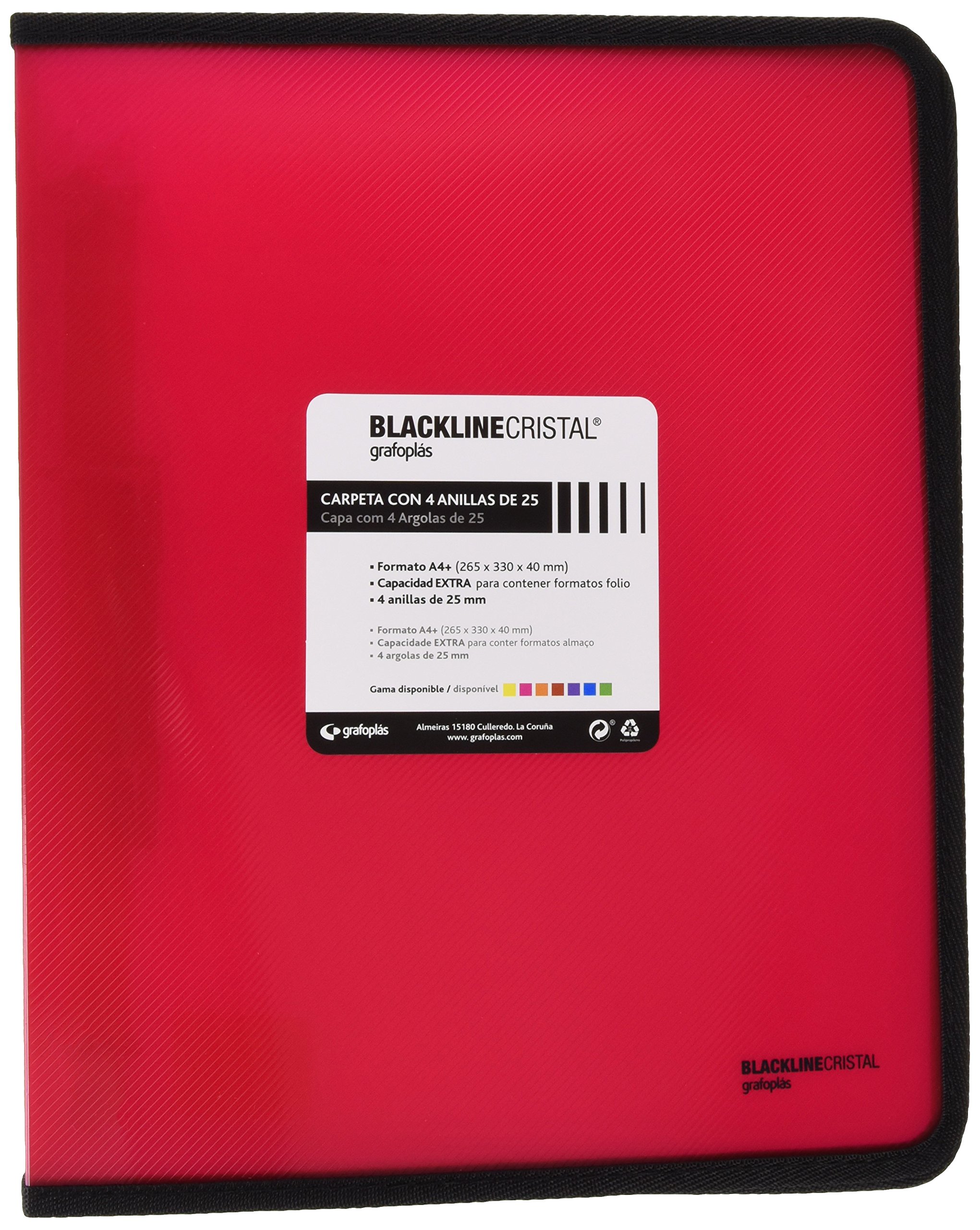 grafoplas 30120554 – Folder with Rings, Fuchsia, A4 +