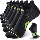 UUSOCKS Ankle Compression Socks 6 Pairs for Men & Women, Low Cut Running Socks for Sports & Workouts with Ankle Support