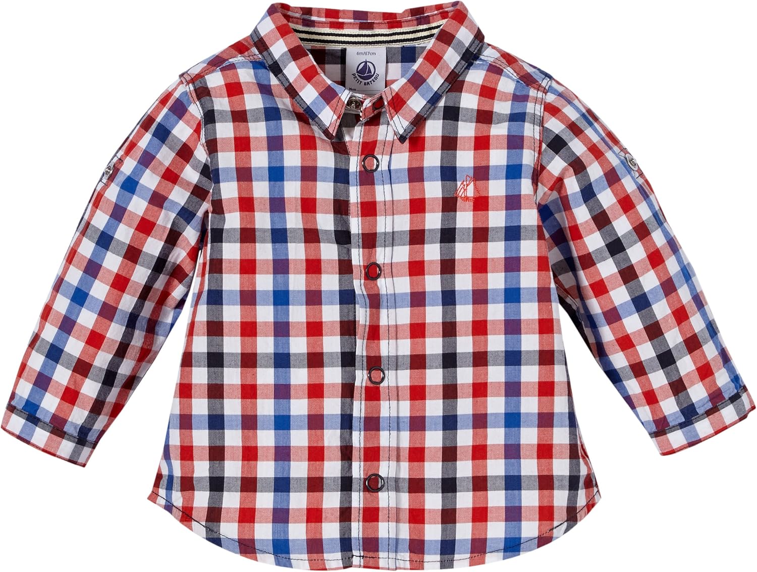 baby red check shirt