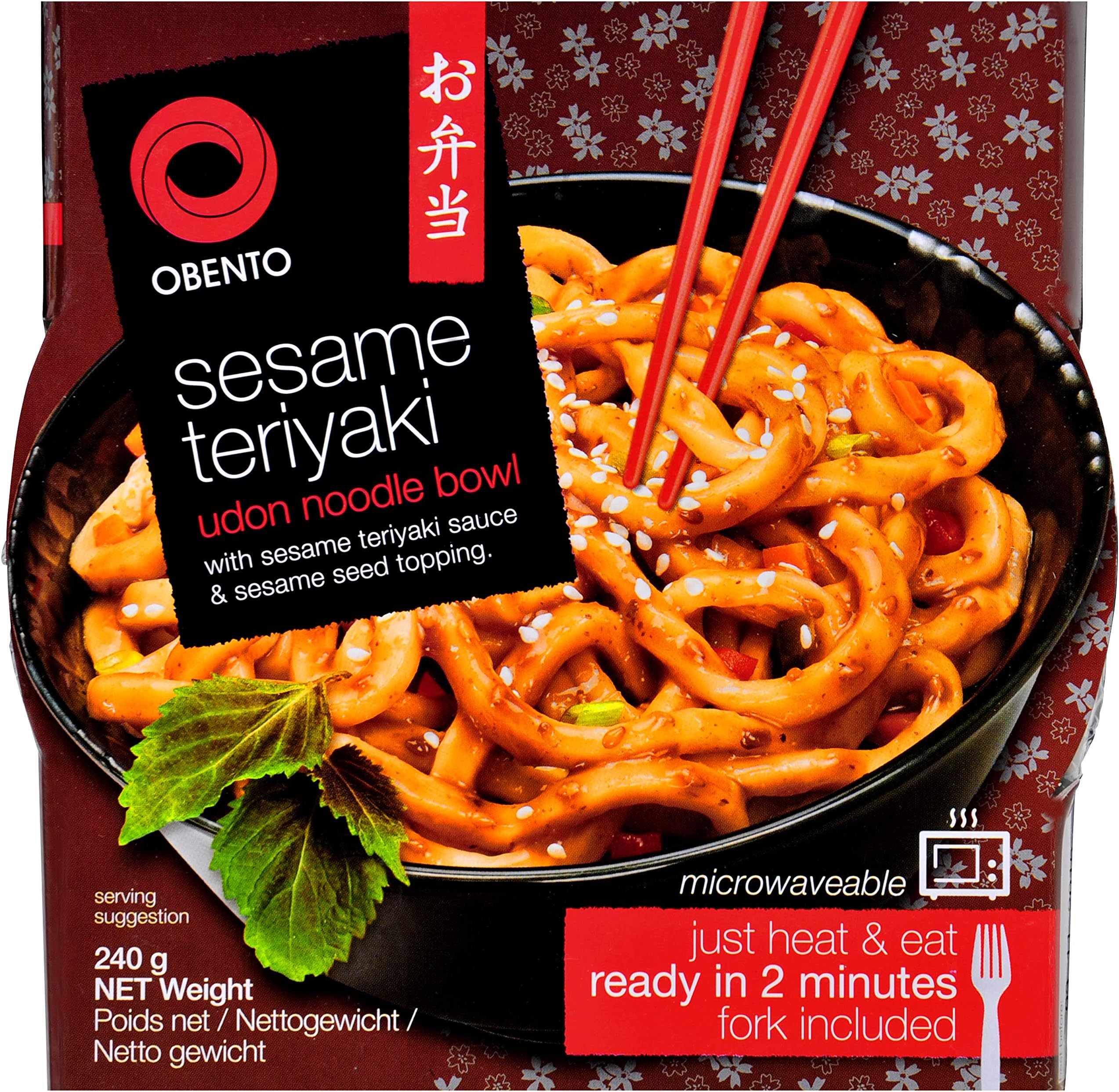 ObentoSesame Teriyaki Stir Udon Noodle Bowl (6 Packs)