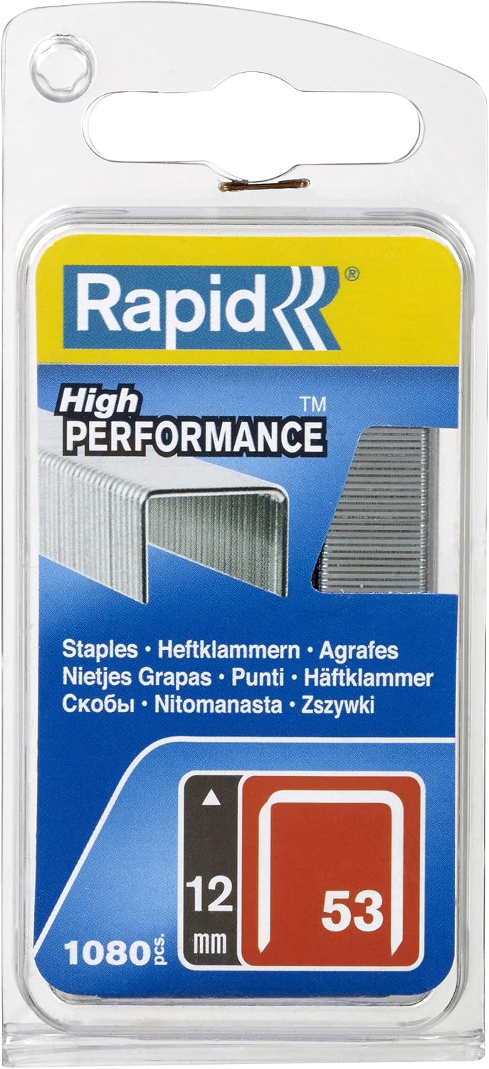 Rapid High Performance Staples, No.53, Leg Length 12 mm, 40109505 - 1080 Pieces, Blau, 1080 Pack
