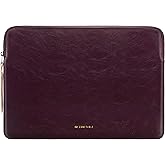 Comfyable Slim Protective Laptop Sleeve Compatible with 13/13.3/14 Inch MacBook Air & MacBook Pro, Mac Travel Case, Laptop Pouch, Slim PU Leather Cover M5/M4/M3/M2/M1 2025-2021, Berry Brown