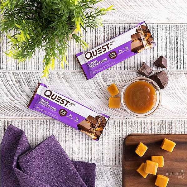 QUEST NUTRITION CARAMEL CHOCOLATE CHUNK PROTEIN BARS, 12 COUNT