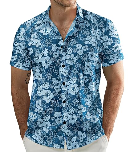 Amazon.com: Pacific Legend Plumeria Hibiscus-Hawaiian Shirts