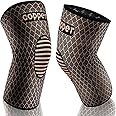 SHENGYADE Copper Knee Braces for Knee Pain Men Women, Knee Compression Sleeve Copper Ions Infused Fiber for Hiking, Climbing, Arthritis, Meniscus Tear, ACL, Joint Pain Relief -XXXL
