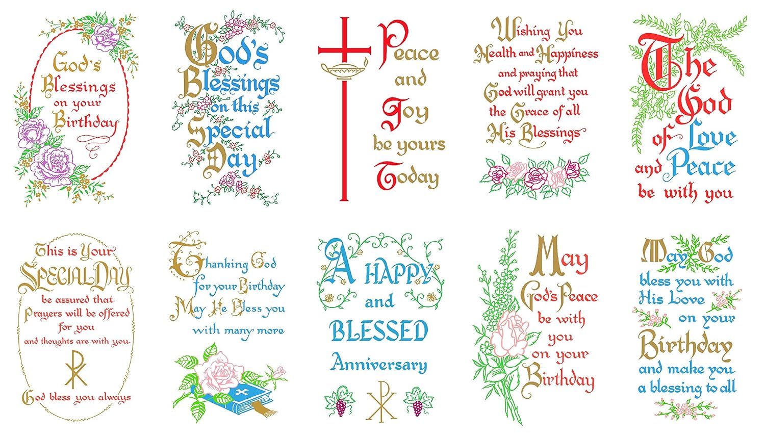 10 Assorted Religious Birthday Cards 1: Amazon.co.uk: Office Products