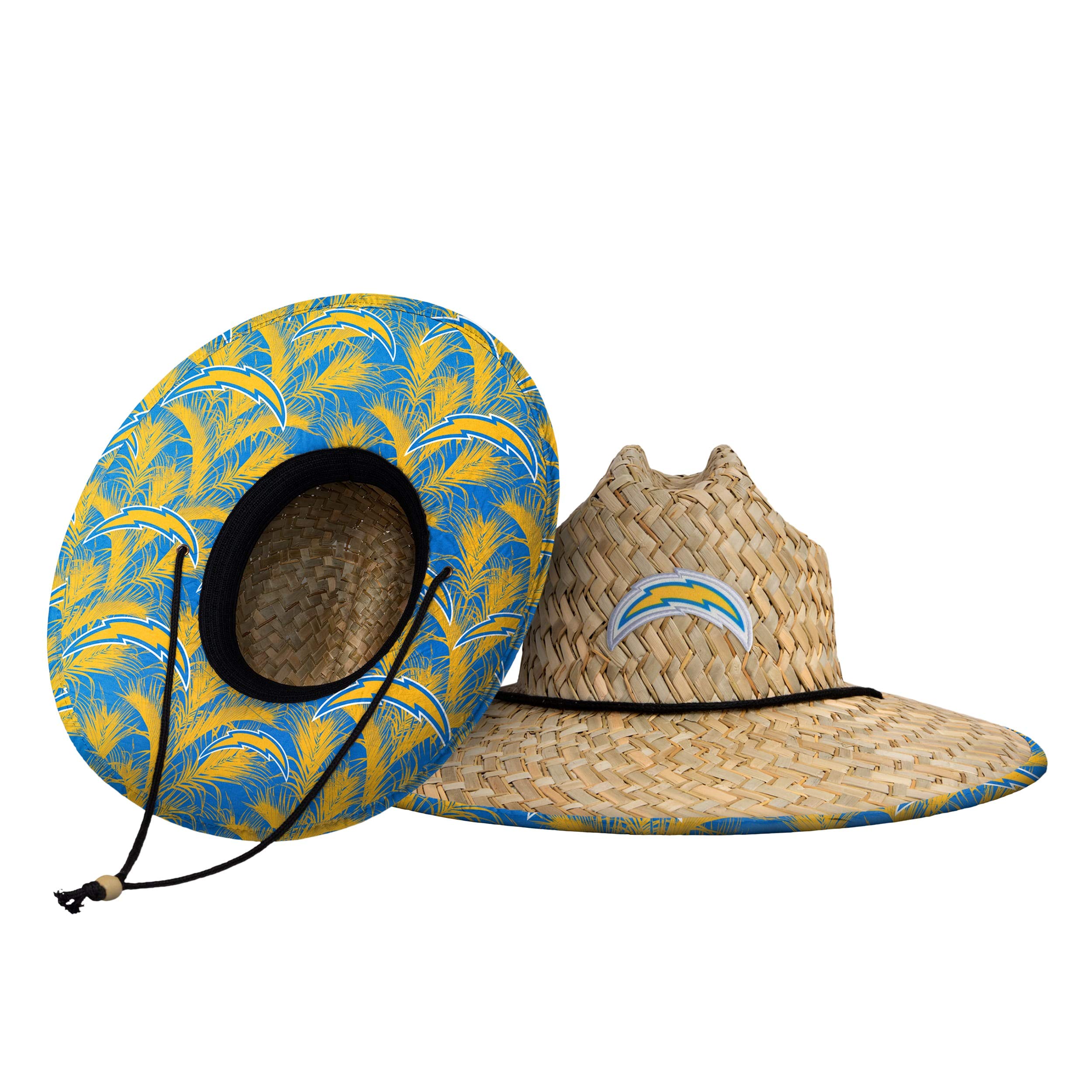 FOCO unisex adult Nfl Team Logo Floral Sun Straw Hat, Team Logo, One Size US Image