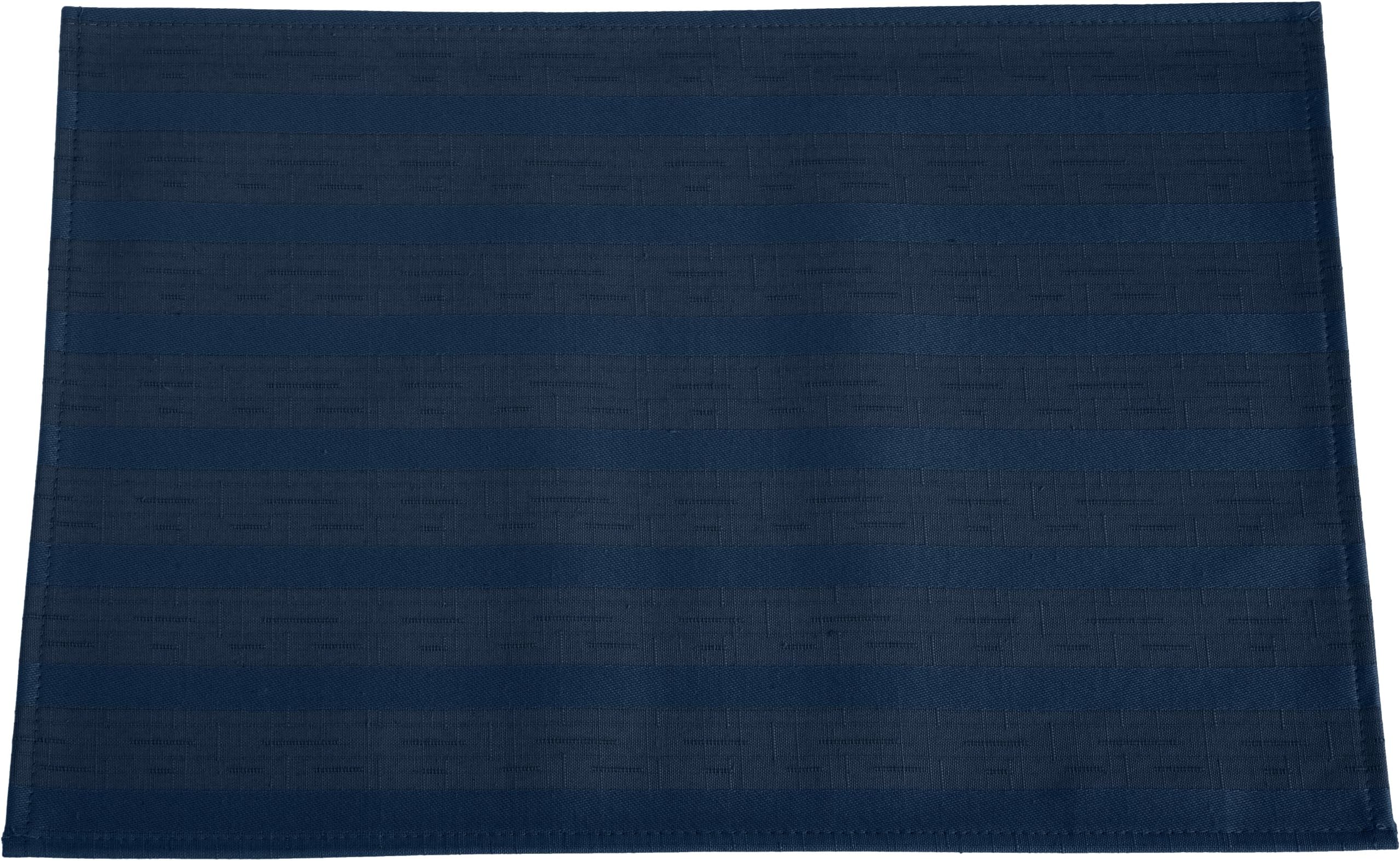 Trendex Home Designs Crypton/Domino Placemat, 17.75 by 12.75-Inch, Midnight, Set of 2