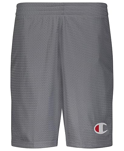 Champion Boys Heritage Script Mesh Short (Large, Concrete Big C - Main Image