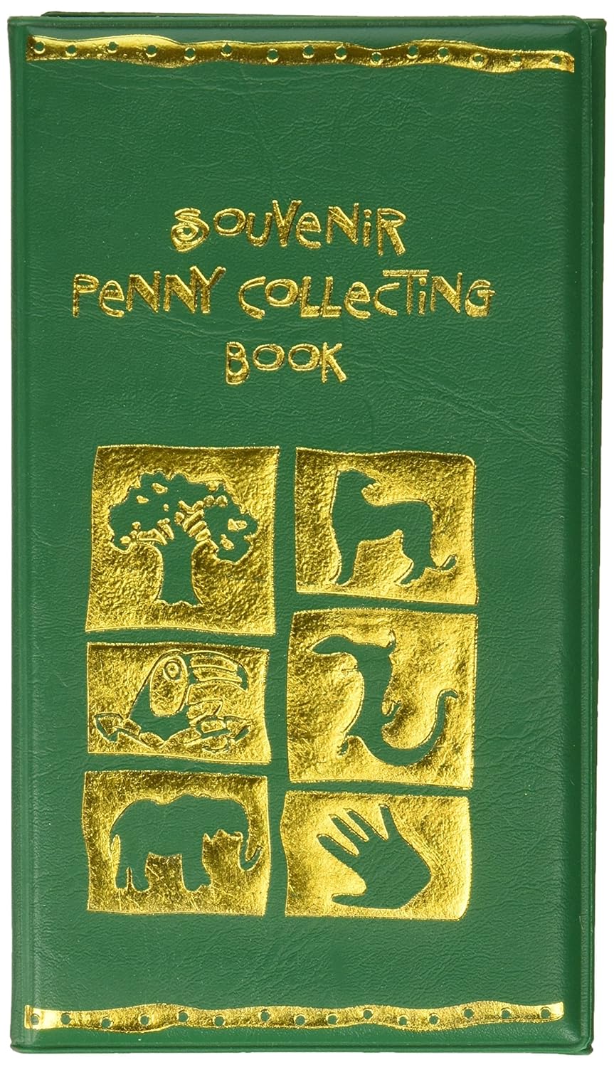 RINCO Green Souvenir Penny Collecting Book for Elongated