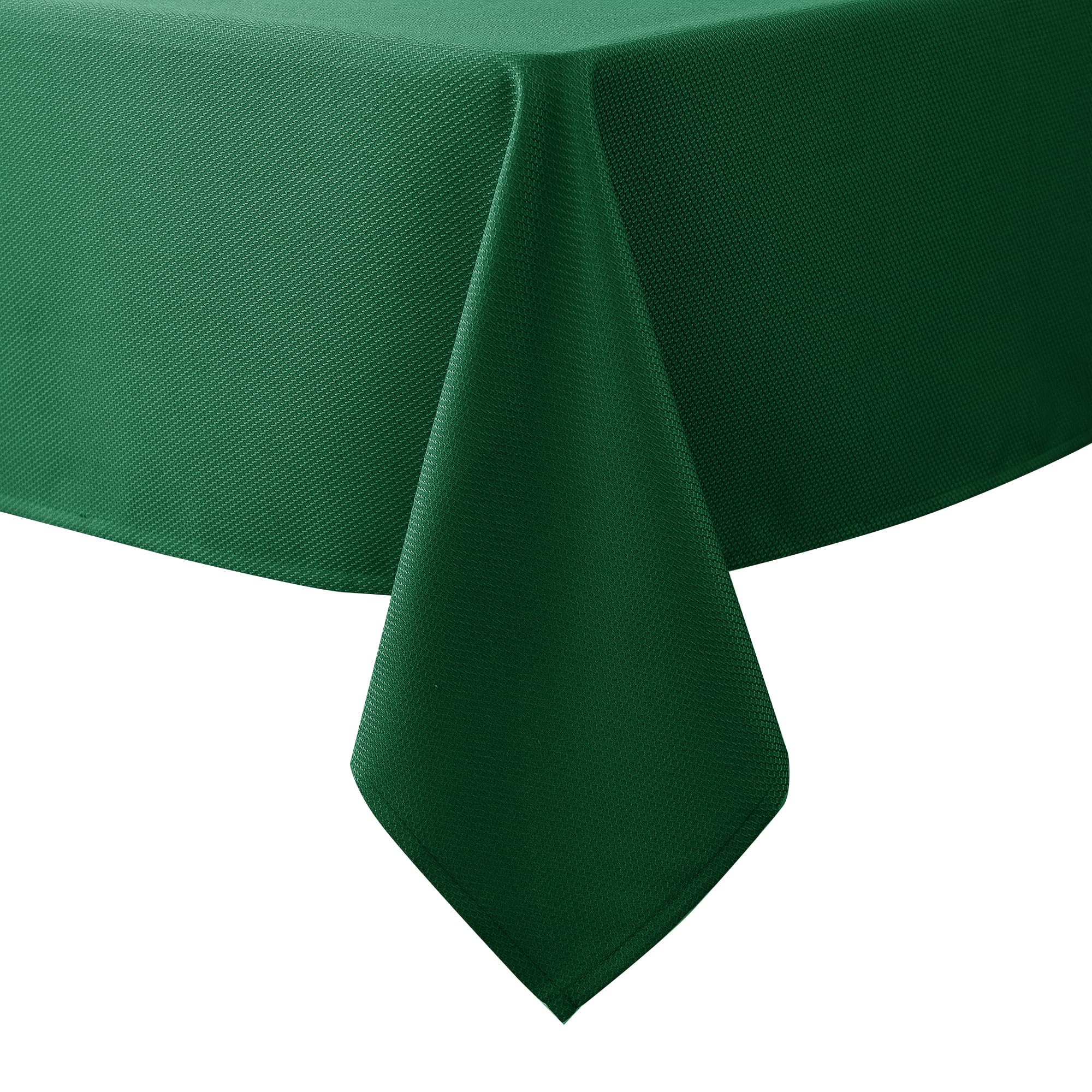 Photo 1 of Biscaynebay Textured Fabric Rectangle Table Cloth 70x120 Inch, Hunter Green Water Resistant Tablecloths for Dining, Kitchen, Wedding and Parties etc. Machine Washable