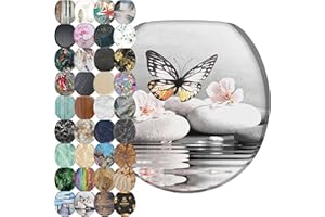 Sanilo Soft Close Toilet Seat ROUND, Quiet and Slow Close Lid and Seat, Strong Bumpers and Hinges, Vanesa