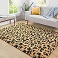Amazon.com: BENRON Soft Leopard Rugs Black and Yellow, 3x5, Fluffy Rugs ...