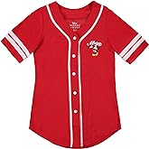 Disney Women’s Lilo & Stitch Baseball Jersey – Classic Mesh Button-Up Shirt, Cute Hawaiian Graphic Top