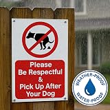 LP Lifestyle Pick Up After Your Dog Sign A4 Red 210x297mm No Holes 1mm PVC view 4
