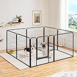 Yaheetech 8-Panel Heavy-Duty Dog Playpen 80cm High Outdoor Indoor view 3