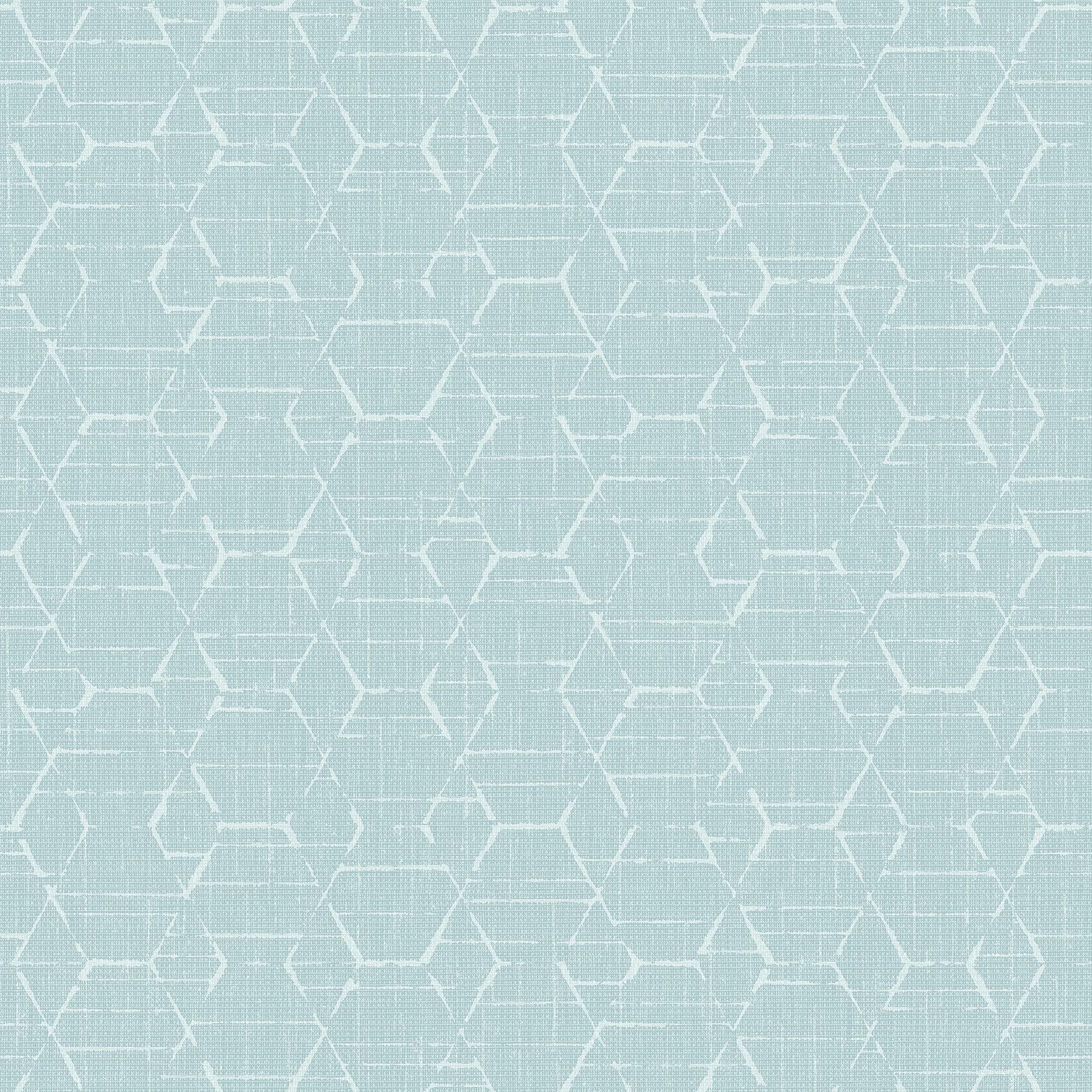 Galerie G78245 Atmosphere Hextex Wallpaper, Aqua, 10m x 53cm