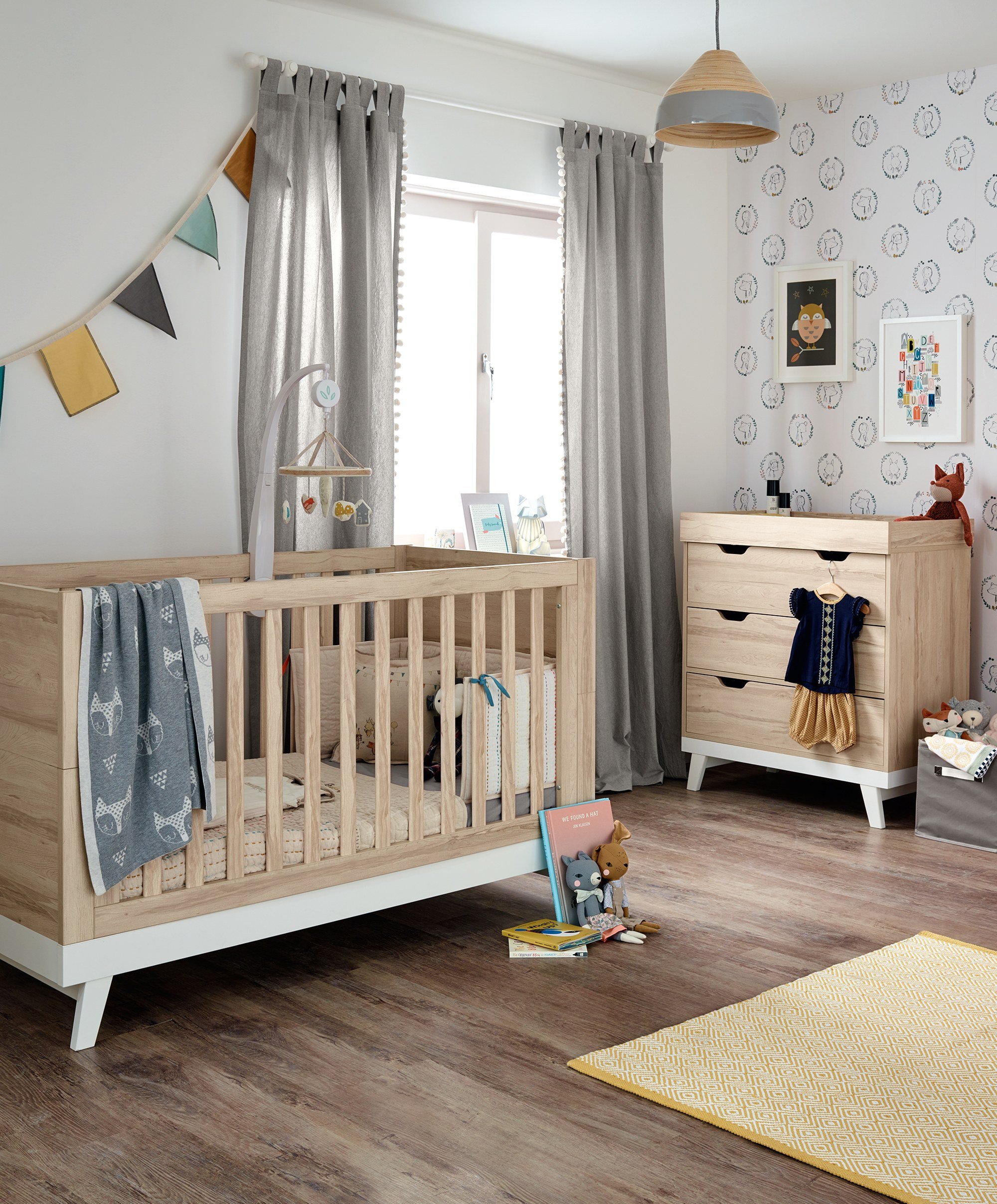 mamas and papas 2 piece nursery furniture set