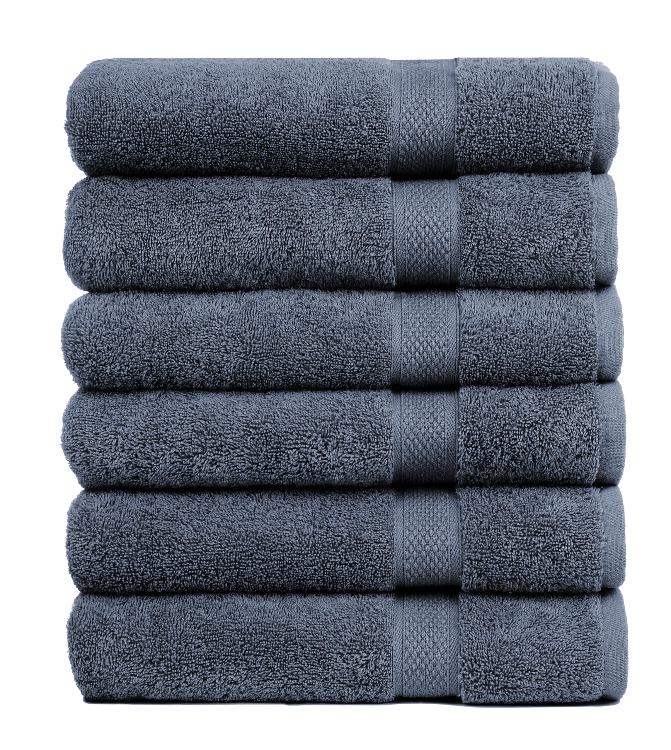 Photo 1 of ****ONLY 3 TOWELS***** Pleasant Home Bath Towels Set of 6 (24” x 50”) 100% Cotton, 515 GSM | Lightweight, Soft & Absorbent Luxury Towels for Bathroom | for Gym, Pool & Spa | 6 Pack, Navy