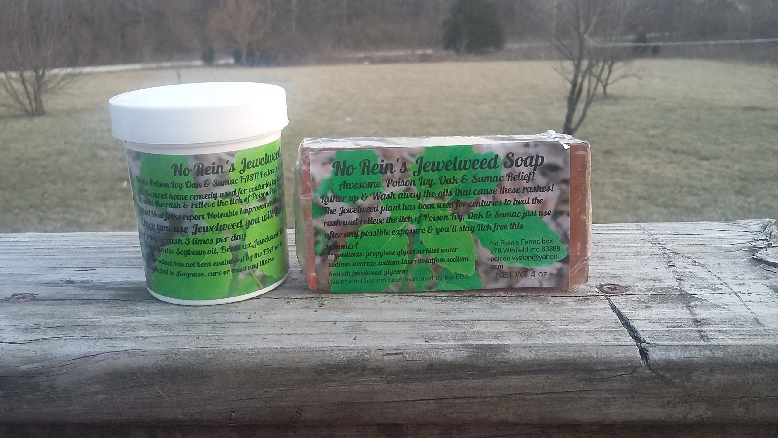 No Rein's Jewelweed Salve & Soap 2pk The Jewelweed Plant is Commonly