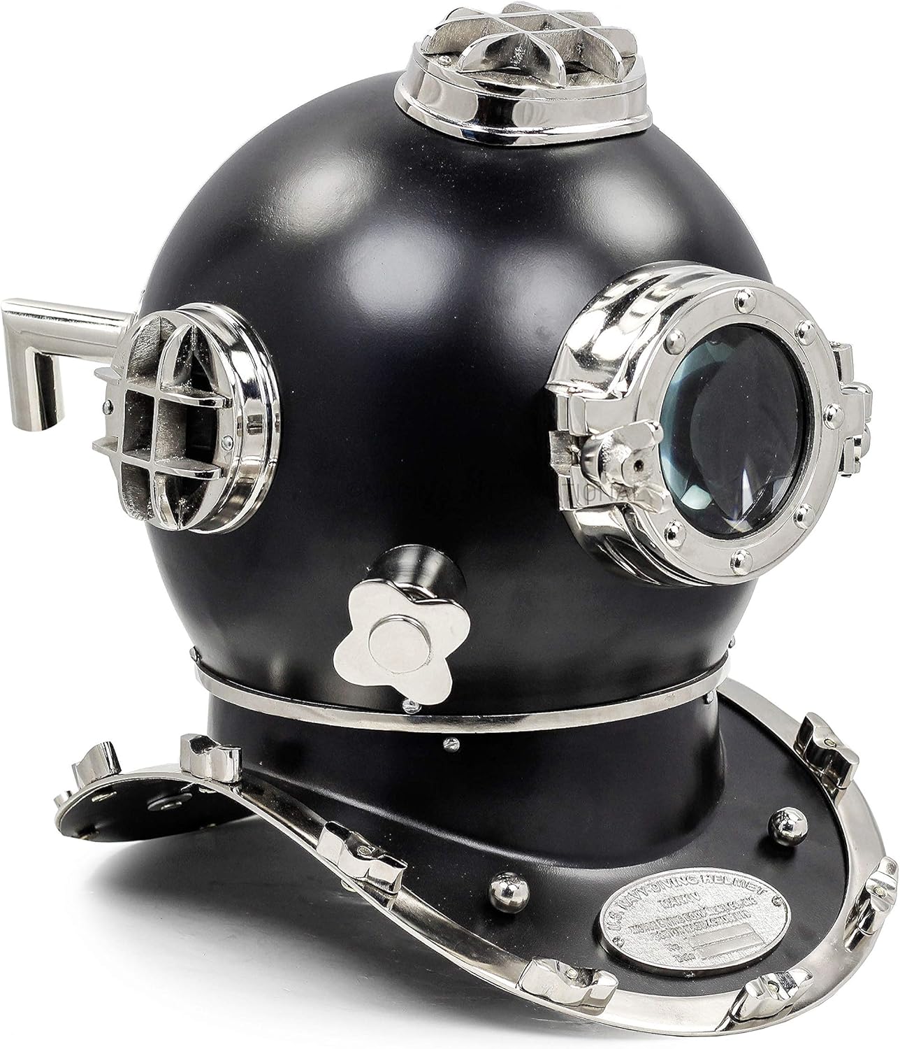 18" Scuba Diving Nautical Helmet | Maritime Ship's Decorative Helmet | Nagina International (18 Inches, Nickel Black)