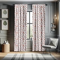 Lunarable Tea Party Curtains, Tea Cups Teapot