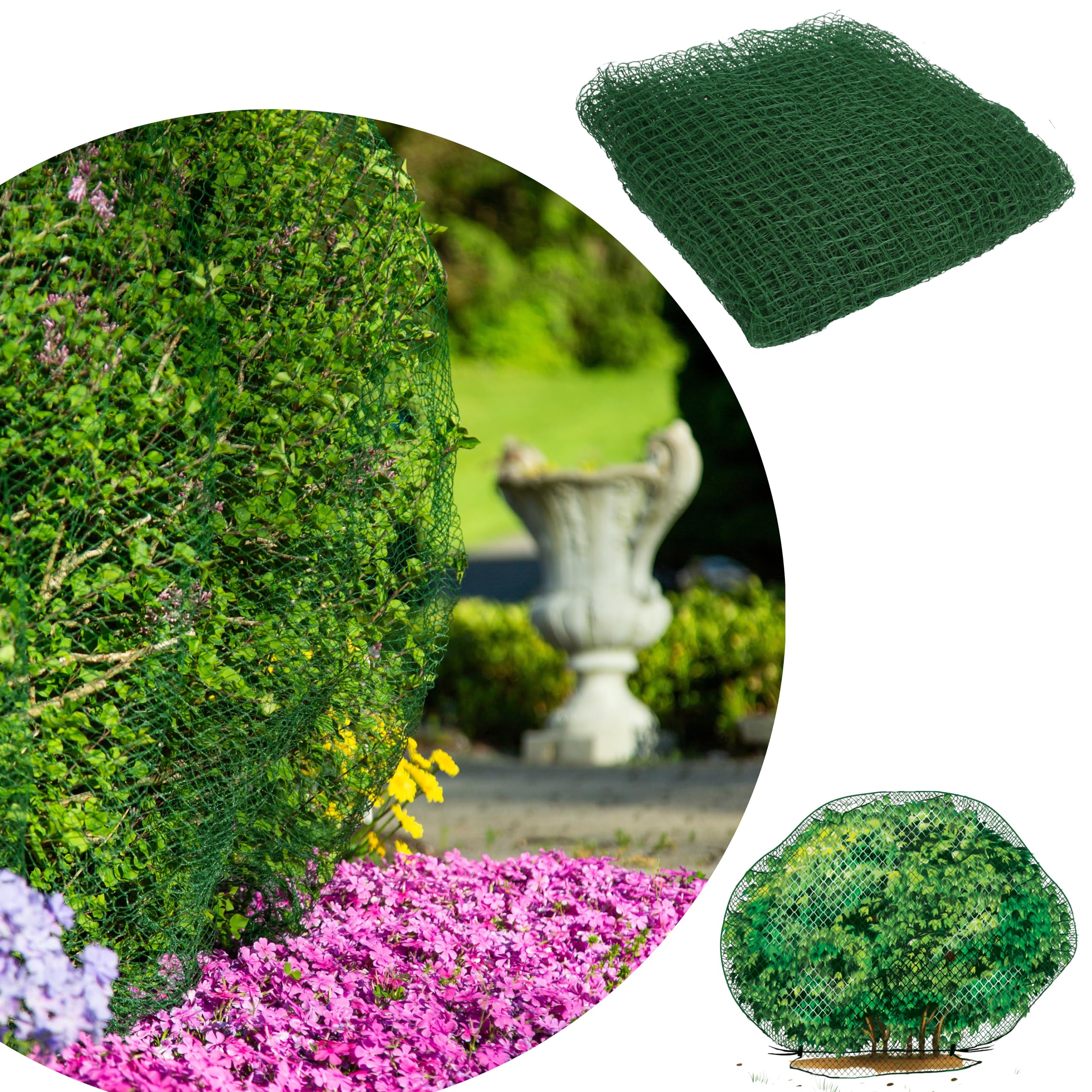 Photo 1 of Deer-Terrent Deer Fencing – Heavy Duty Bird Netting, Chicken Coop, Fruit Trees, Plants, Plastic Fence, Bird Screen, Outdoor Cover, Garden Protection, Net Material 8'x8'