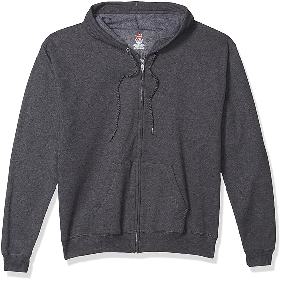 hanes men's ecosmart fleece full zip hooded sweatshirt