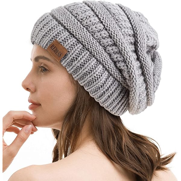 INOGIH Women Winter Warm Knit Hat Slouchy Beanie Cap with  display picture 2