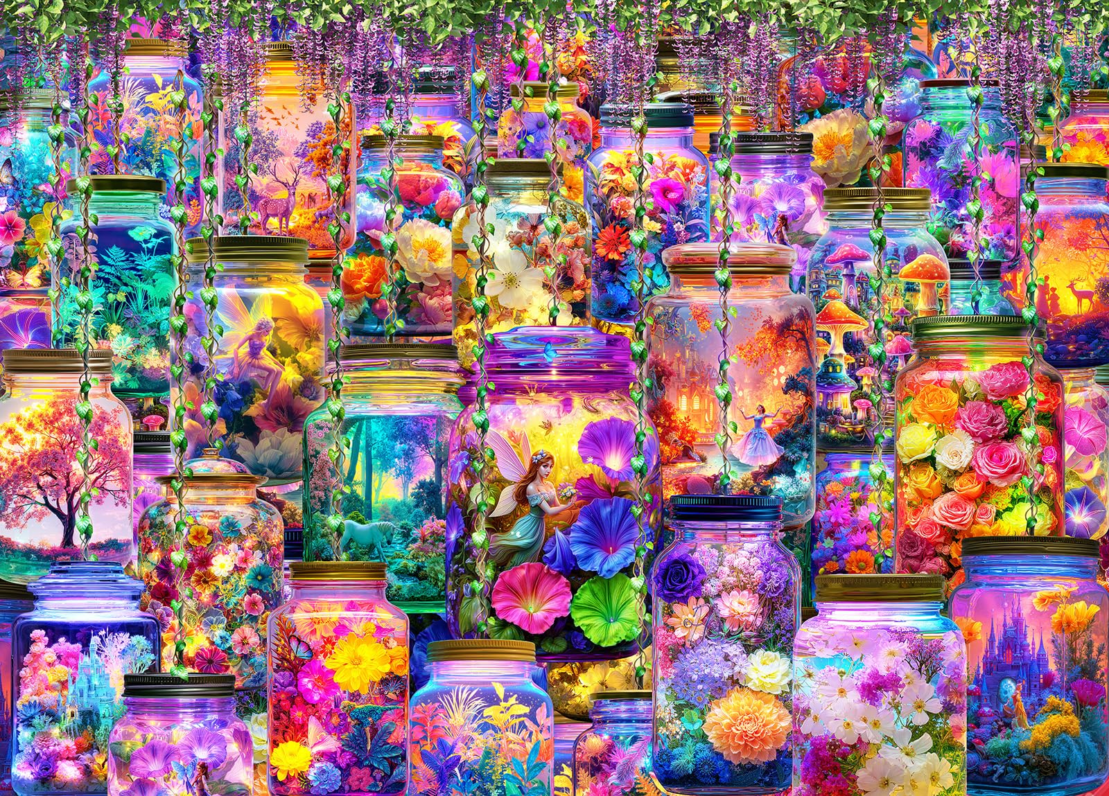 Enchanted Jarscape Jigsaw Puzzles for Adults 1000 Jigsaws Magical Jars World 1000 Piece Jigsaw Puzzles for Adults — image 1