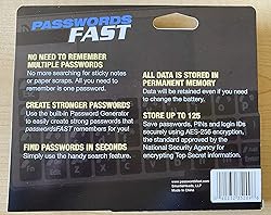 passwordsFAST Compact Offline Password Keeper